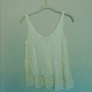 White lace tank